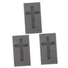 Alipis Jewelry Tools 3pcs Cross Mold Graphite Black Ingot Molds