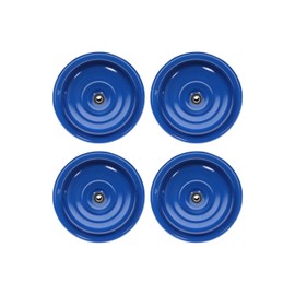12 1/2 Inch Disc Wheel Trailer Hand Trolley Wheel Rim Klaufix DDR Blue Pack of 4