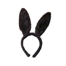 LKQBBSZ Black Bunny Ears Headbands For Easter Party, Cute Soft Touch Bunny Ears Headband Easter Rabbit Ears Headband Gift for Kids Girls