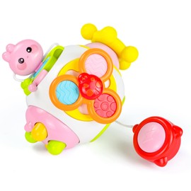 HORJOR Baby Sensory Activity Busy Cube Suction Toddler 6-12 Months, Montessori Toys1,2 Year Old Boys Girls Kids Travel Toys