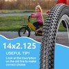 SIMEIQI 2 Pack Bike Tires for Kids 14"x2.125" Compatible with