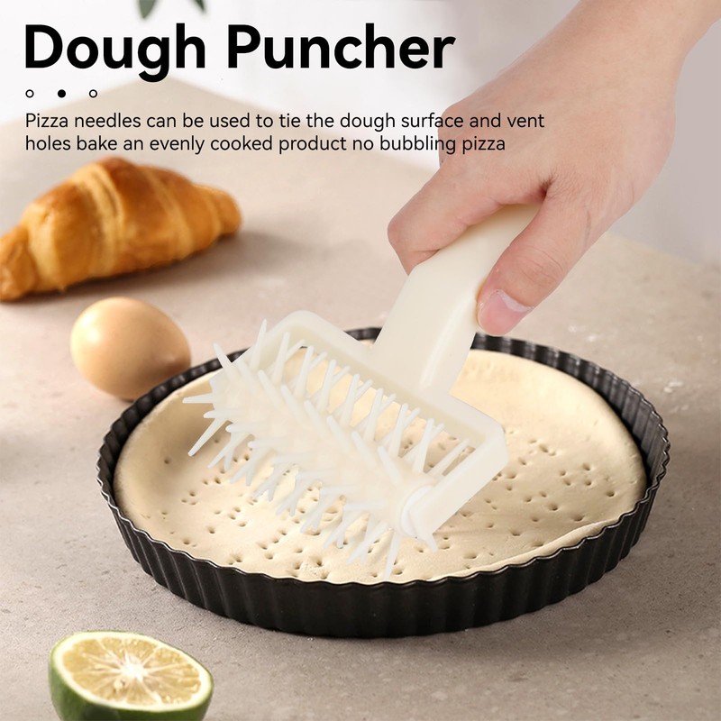 Pastry Lattice Roller Cutter,Pastry Roller with Spikes Pizza Docking Tool,Pizza