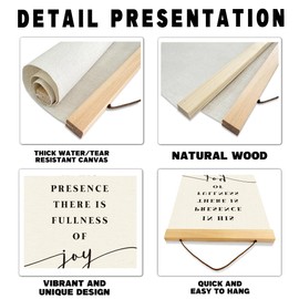 HBSMD In His Presence There Is Fullness Of Joy, Scripture Wall Decor, Christian Home Decor, Psalm 16 11, Bible Verse Decors, Christian Home Decors, Christians Hanging Banner for Wall Door Decorations