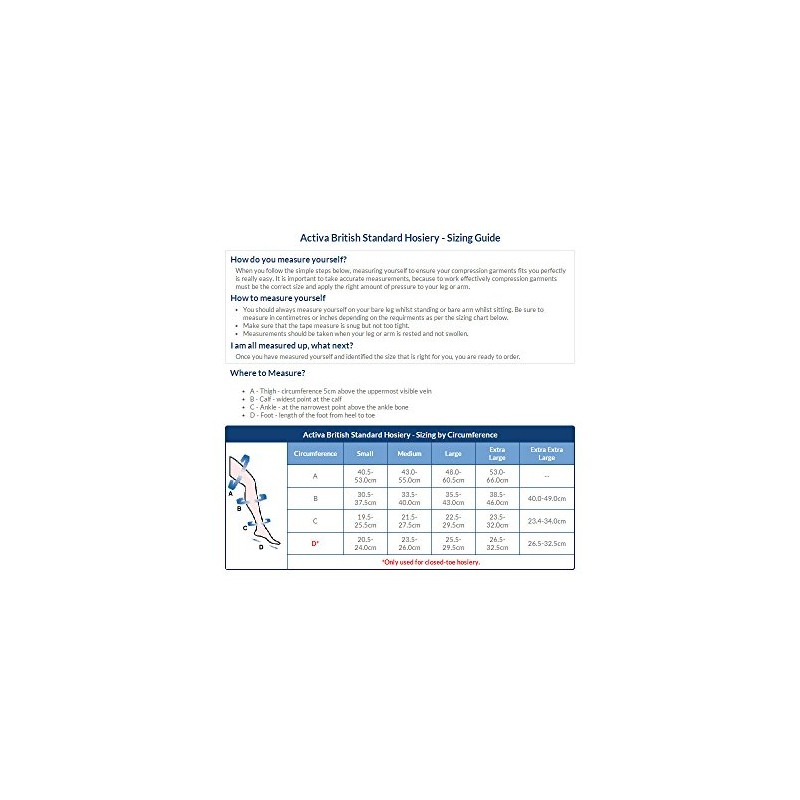 Activa Class 2 Below Knee Support Stockings 18-24 mmHg Black