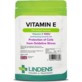 Lindens Vitamin E 100IU Double Pack 400 Capsules DL Alpha Tocopherol