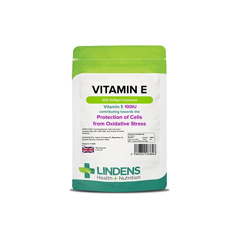 Lindens Vitamin E 100IU Double Pack 400 Capsules DL Alpha