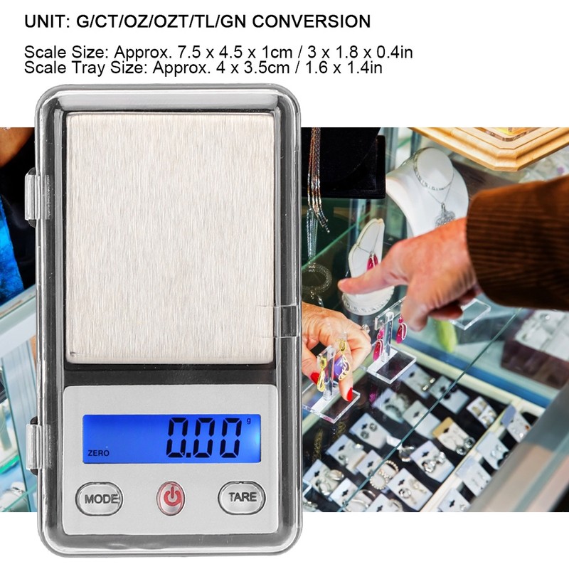 Digital Jewelry Scale Mini Portable Electronic High Precision Gram Scale