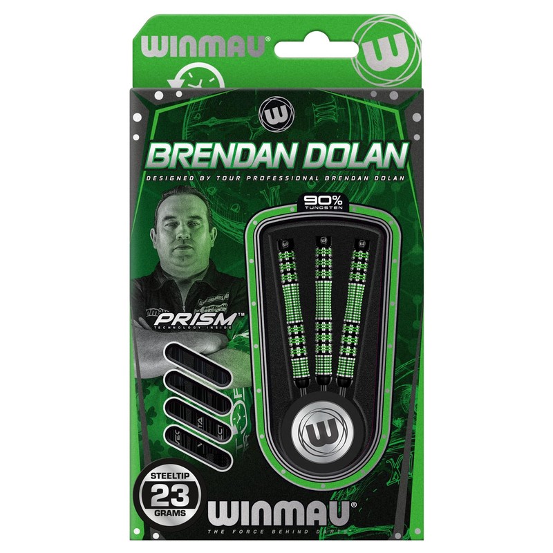 WINMAU Brendan Dolan 23 Gram Professional Tungsten Darts Set with