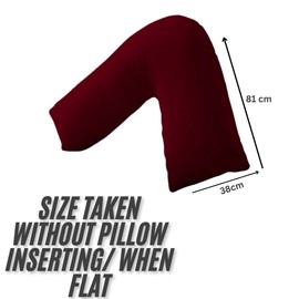 Urban Groove V Shaped Pillowcase Cover Plain Polycotton Back & Neck Support Orthopaedic/Pregnancy/Nursing Pillowcase Cover - V Pillow case cover only (Envelope Closure) (Plum)