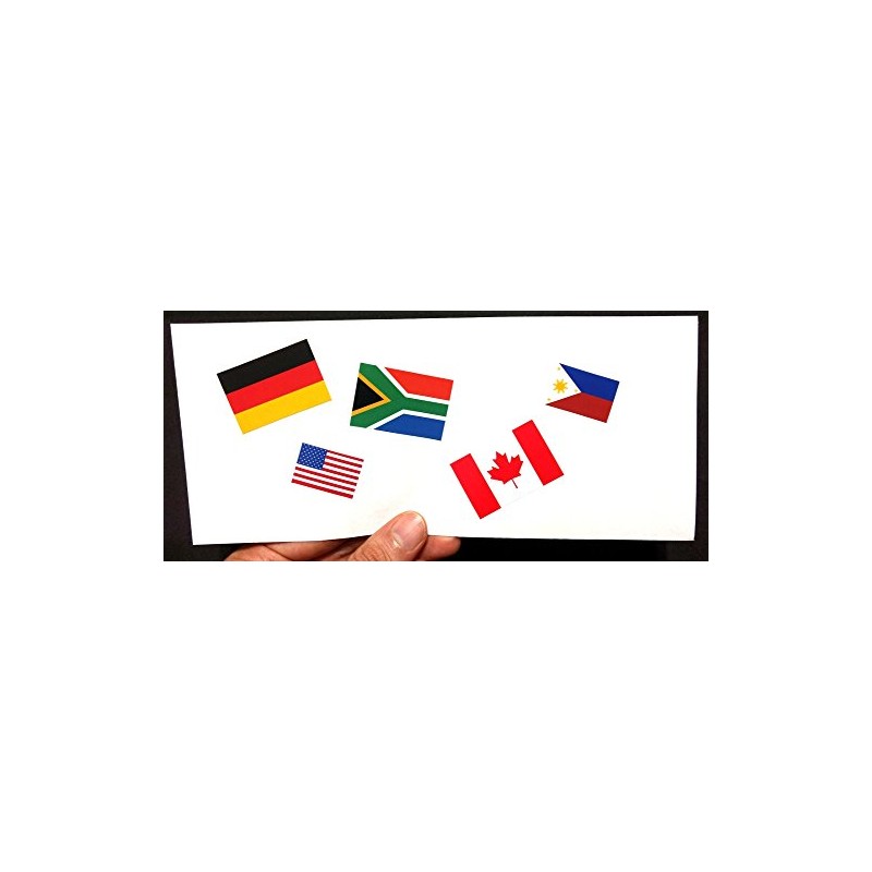 40 Removable Stickers: Puerto Rico Flag: Party Favors, Decals