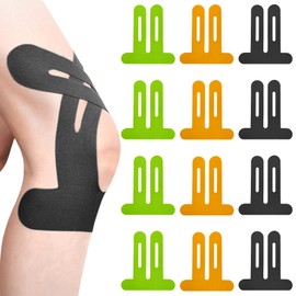 12 PCS Knee Tapes for Knee Pain, Pre Cut Elastic Waterproof Kinesiology Tape Knee for Shoulder Ankle Wrist Support