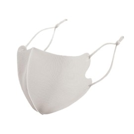 SHINPUR Cool Mask, Washable, For Summer, Cord Adjustment, For Adults, 3D, Cool To Touch (Light Gray 3-Pack, Medium Size)