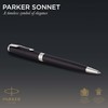 PARKER Sonnet Ballpoint Pen, Matte Black Lacquer with Palladium Trim,