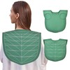 Professional Hair Cutting Cape with Geometric Grid Pattern, Longer Silicone