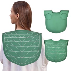Professional Hair Cutting Cape with Geometric Grid Pattern, Longer Silicone Waterproof Cutting Mat,Neck Guide (Green)