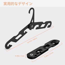 NICEDACK Premium Travel Hangers Foldable, 6 Pack Portable Folding Hangers, Super Bearing Folding Hangers, Durable and High Temperature Folding Hangers Portable, Suitable for Indoor and Outdoor Clothes Folding Hangers (6 Pack Black)