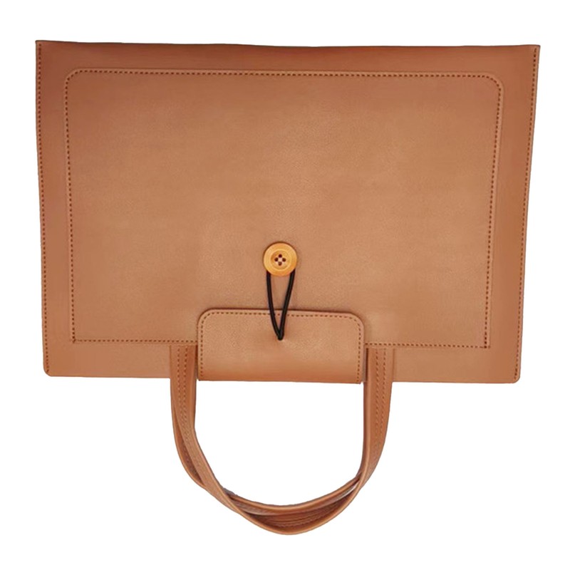 PU Leather Computer Bag Thin Lightweight Handheld Laptop Tote Bag
