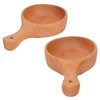 Wooden Bowl with Handle Noodle Bowl for Salad Fruit Soup