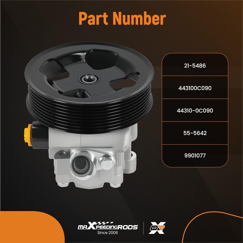 maXpeedingrods Power Steering Pump with Pulley for Toyota Tundra 2007-2016,