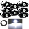 YONEDA Rock Lights for Trucks(8 Pods White with 11yd Wire)
