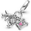 TCZNAF Sparkling Rose in Bloom Oversized Charm for Bracelets Family