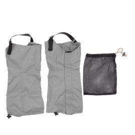 One Pair Snow Leg Gaiters Waterproof Unisex 600D Ripstop Oxford Cloth Hiking Boot Cover for Outdoor Winter Grey