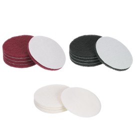 sourcing map 15 Pcs 5 Inch Nylon Hoop Scrubbing Pad 400/800/2000 Grits Scrubber Scouring Pads Hoop and Loop Surface Conditioning Drill Scuffing Disc, Red/Grey/White