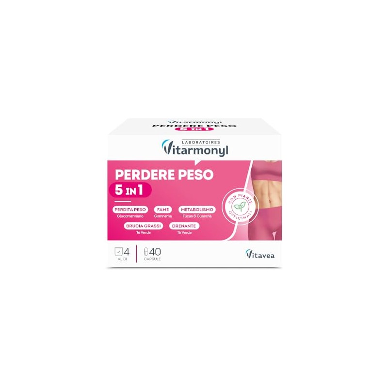 Vitarmonyl Integratore Vite Rossa - Azione Drenante - Con Glucomannano,