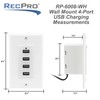 RecPro RV Wall Mount USB Charger with Wall Plate |