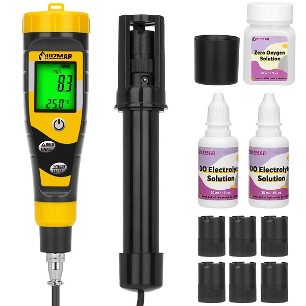 UIUZMAR Dissolved Oxygen Test Aquarium, Temp and Dissolved Oxygen Meters