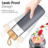 Yomious 20 Oz Borosilicate Glass Water Bottles with Silicone Sleeve