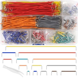 Breadboard Jumper Wire 840 Pieces Jumper Cable Jumper Cable Wire Kit Plug-In Jumpers with 14 Different Lengths Male to Male Jumper Cable Wires Breadboard Set with Plastic Box