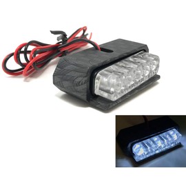 Alchemy Parts Motorbike LED Light Number Licence Plate Quad ATV Trike Very Bright (Carbon Fibre)