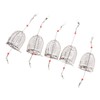 Kisangel 2sets Stainless Steel Lure Cage Bait Trap Fishing Trap