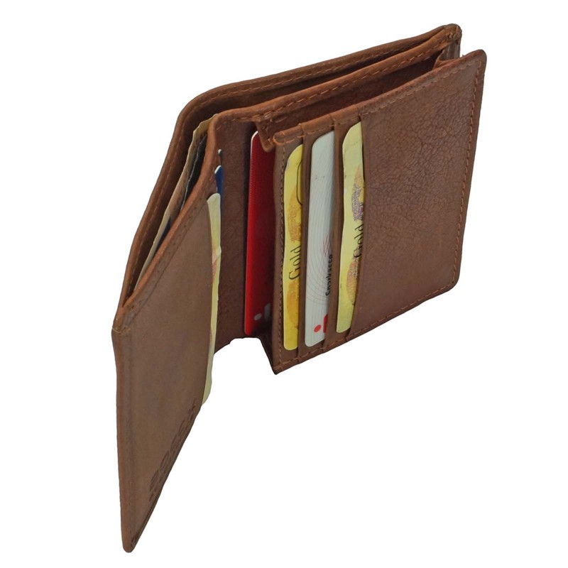 Boccx Small Soft Leather Mens Wallet Slimfold Wallet Mini Purse