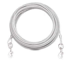 20FT Dog Tie Out Cable for Large Dogs,Dog Chains for Outside,Durable Dog Runner Tether Line for Outdoor,Heavy Duty Dog Tie Out Cable for Large Dogs Up to 125lbs