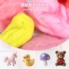 30 Colours Felting Wool, 30 Pieces Wool for Dry Felting,