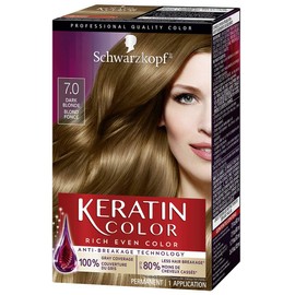Schwarzkopf Keratin Color Permanent Hair Color Cream, 7.0 Dark Blonde
