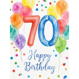 The Lazy Panda Card Company XXL 70. Bigliettino di compleanno A4 – Enorme biglietto di auguri per il 70° compleanno – Grande carta da personalizzare – Premium 300g/m² – Con busta – Prodotto in