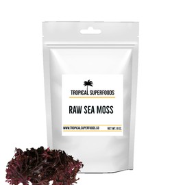 Tropical Superfoods 100 % Wildcrafted Purple Irish Sea Moss | Jamaican Purple Sea Moss | Non GMO| Premium Quality | Sun dried | 92 Minerals - Purple Sea Moss (2oz)