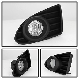 AKKON - For 2012 2013 2014 2015 Scion iQ Black Bracket Clear Lens Bumper Driving Fog Light W/Switch + Bulb