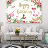 Bymivofun Birthday Background Banner, Flamingo Girl Birthday Background, Flamingo Happy