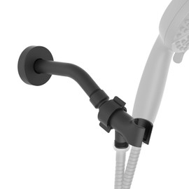 Huttdmel Shower Filter High Output 20 Stage for Hard Water, with Shower Arm with Flange Black 6 inch, Shower Head Filter out the Chlorine Fluorine, Triple Sealed Anti-leak Steady Water Pressure