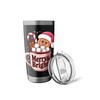 Merry and Bright Christmas Hot Cocoa Gingerbread Design Stainless Steel