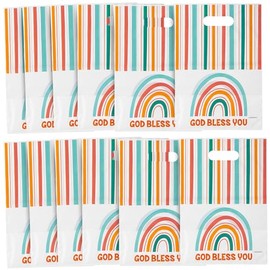 Religious "God Bless You" Happy Birthday Plastic Goody Bags - 8.5" x 12" (Pack of 50) - Ideal for Church Events, Sunday School, Religious Gatherings, Birthday Parties, and Celebrations