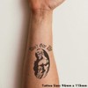 'Don't Give Up with Muscular Man' Temporary Tattoo - Water