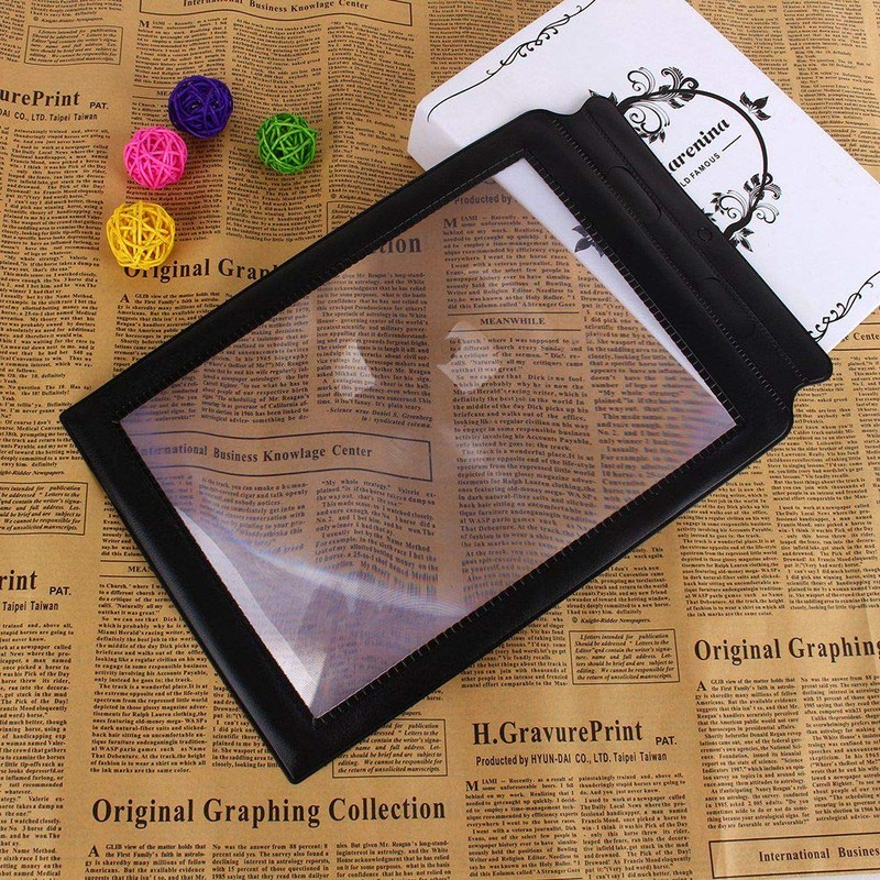 A4 Full Page 3X Magnifying Sheet Large Magnifying Glass Book