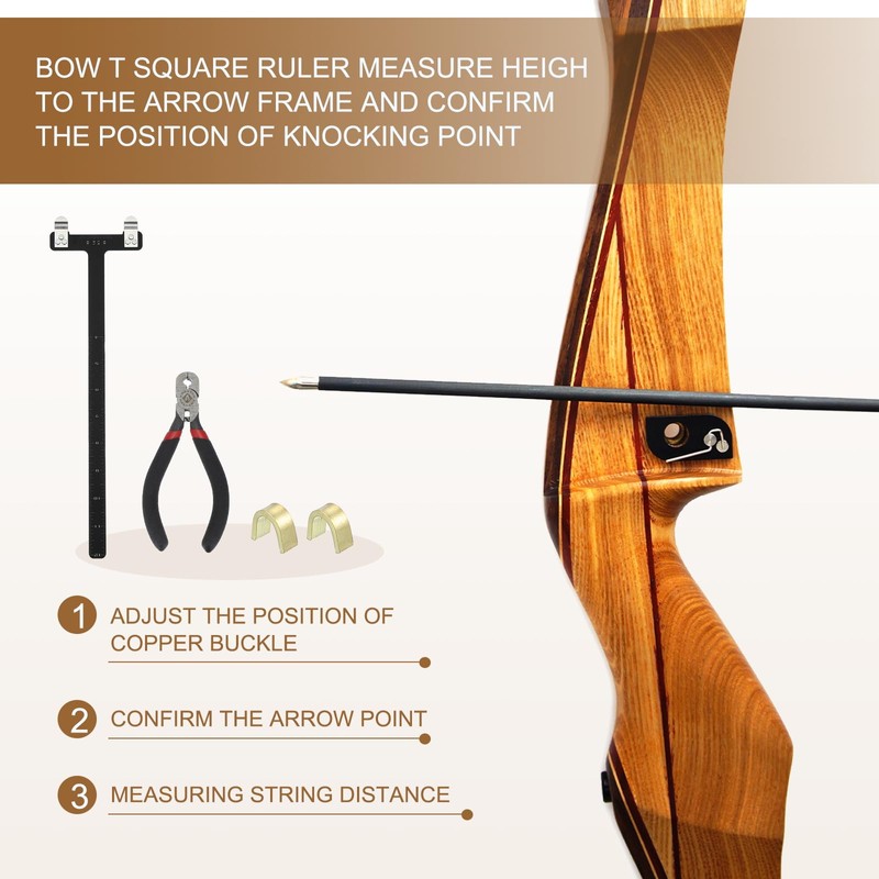 sourcing map Bow String Nocking Points 6x3x6 mm Bow String