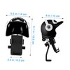 LALAFINA Motorcycle Phone Holder with Sunshade Design Rear Mirror Phone