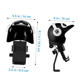 LALAFINA Motorcycle Phone Holder with Sunshade Design Rear Mirror Phone Clamp for Safe Riding Compatible with Smartphones Hands Navigation Support